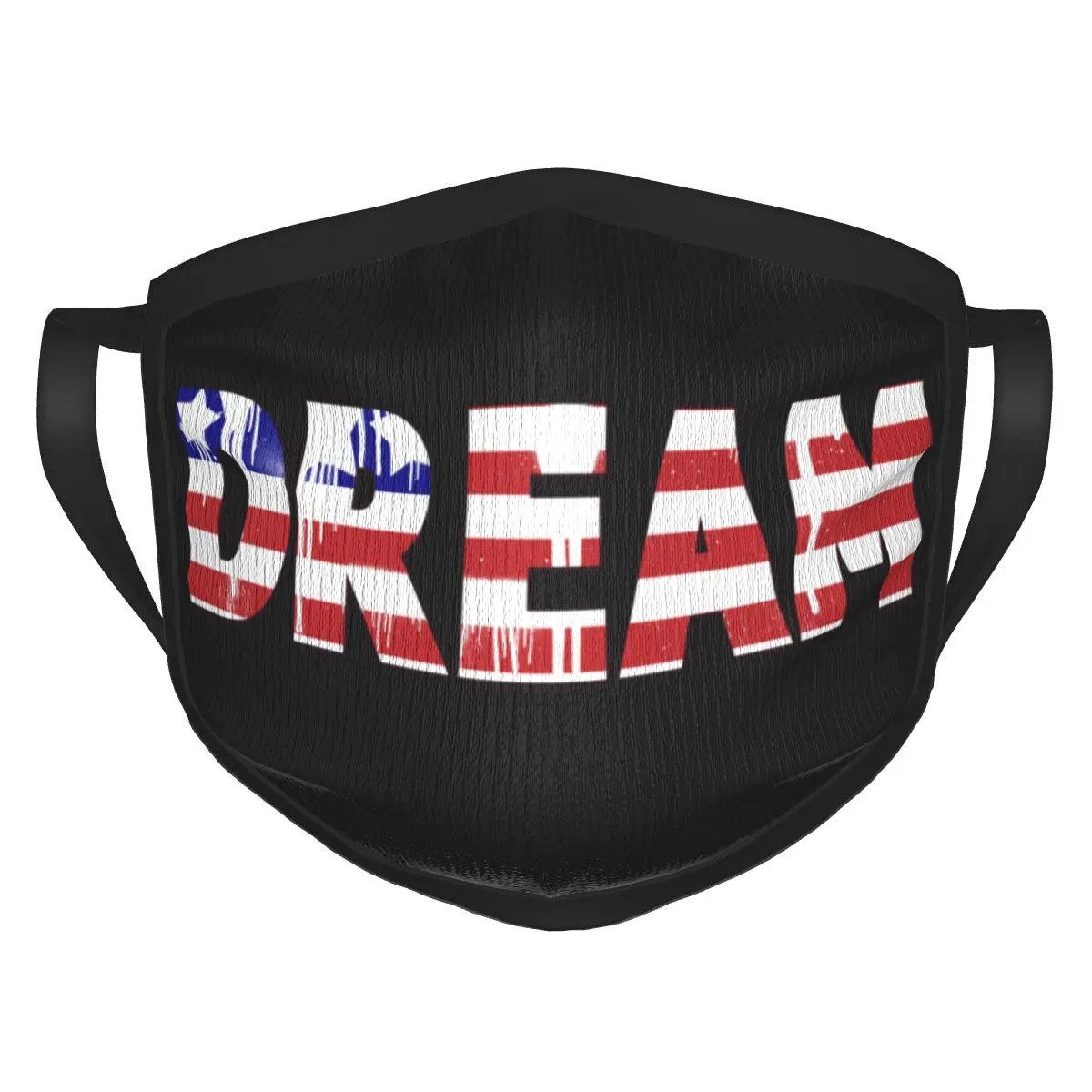 

DREAM USA American Flag Face Mask Reusable Washable Breathable Black Border Scarf Dust prevention for Adult Women Men custom