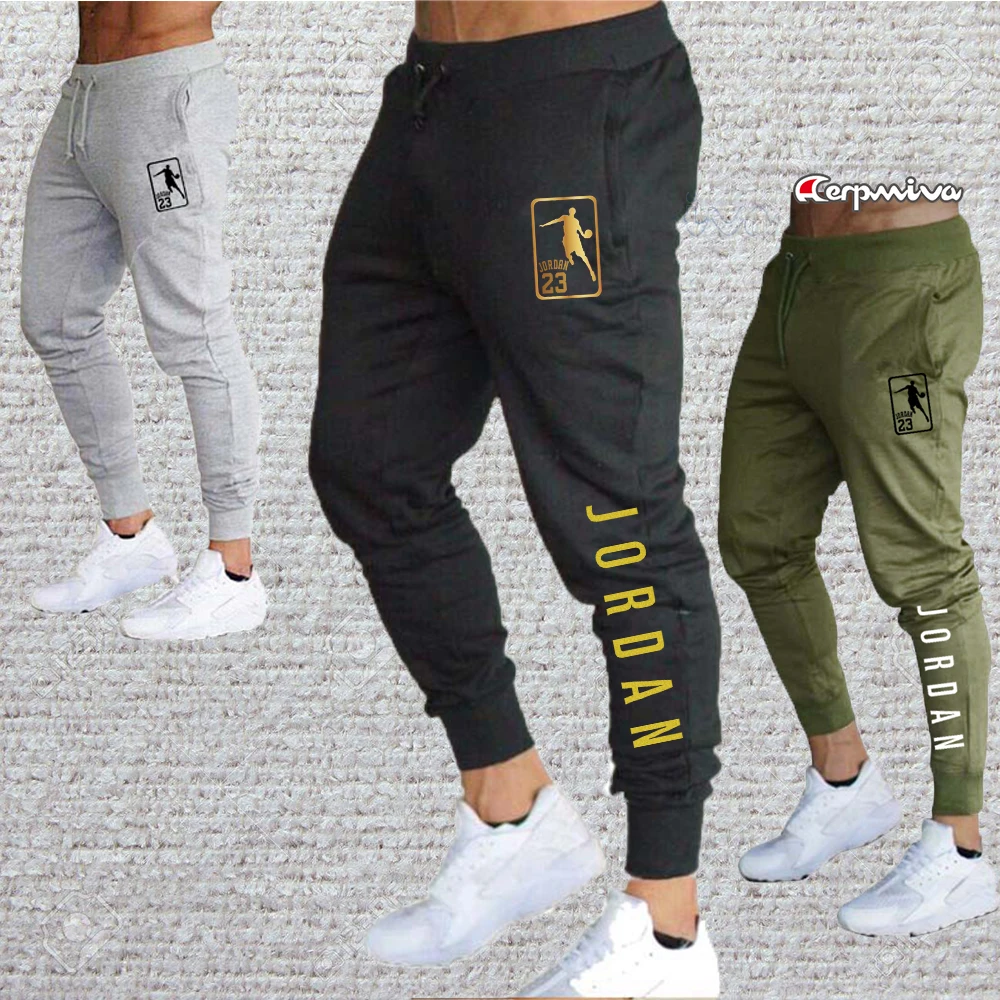 

Fast deliver Men Joggers Gym for Jordan Casual Men Sweatpants Gray Joggers Homme Trousers Sporting Clothing Bodybuilding Pants