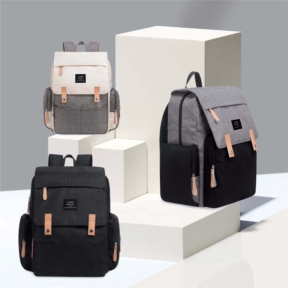 Сумка для подгузников LAND рюкзак модные сумки мам Большая водонепроницаемая