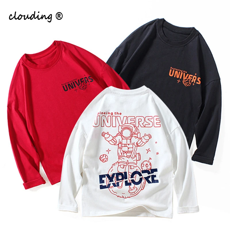 

Детская футболка с длинным рукавом, с принтом, на осень