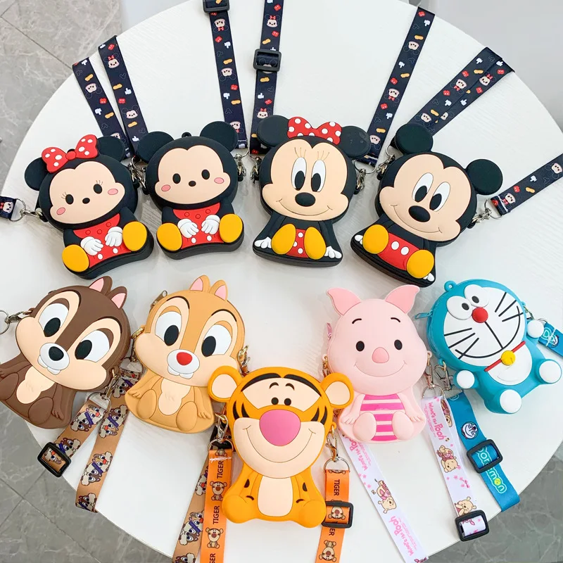 Disney mochila de silicona de Mickey Mouse para niños, monedero de dibujos  animados, Winnie The Pooh, Piglet, Anime, tigre|Mochilas| - AliExpress
