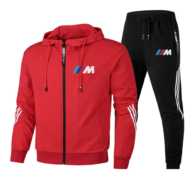 

New luxury brand men's casual zipper sportswear sports hoodies and pants 2 pieces autumn and winter 2021