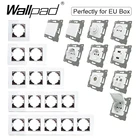 Комбинация стеклянных и функциональных клавиш ЕС, белая кнопка для самостоятельной сборки, шторка USB, французская розетка европейского стандарта, круглая задняя панель L6