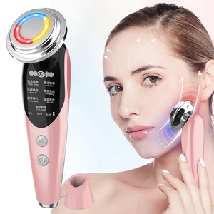 7in1 RF EMS лифтинг лица машина массажер для лица светодиодный светильник Фотон укрепляющий антивозрастной микротоковая подтяжка лица Красота