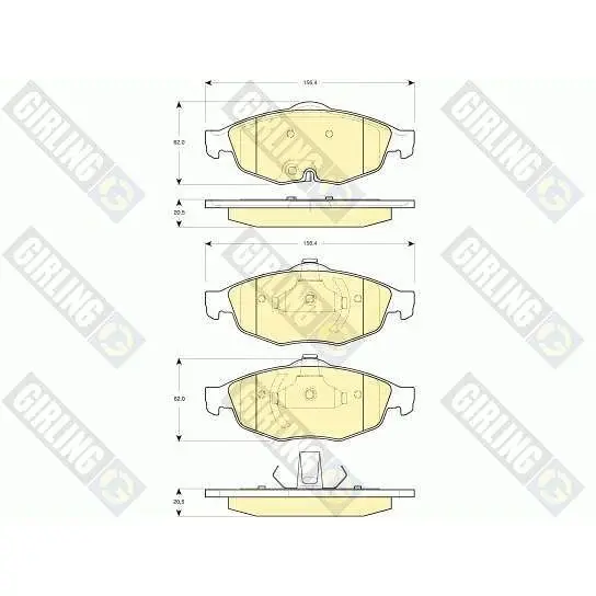 Колодки тормозные CHRYSLER SEBRING 2.0-2.7 01- /VOLGA SIBER 08- |