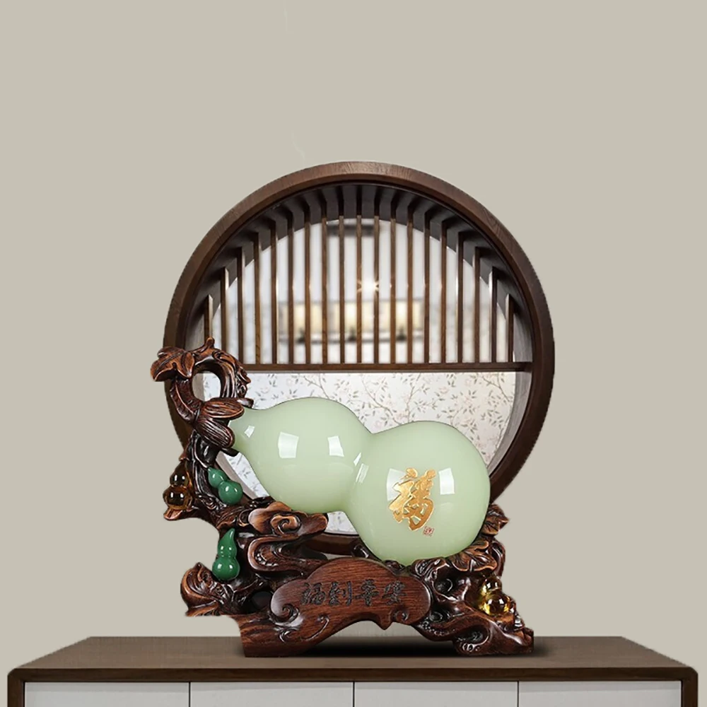 

Lucky Fortune Feng Shui Gourd Statue Ornaments Resin Sculpture Crafts Home Decoration Accessories Housewarming Wedding Gifts