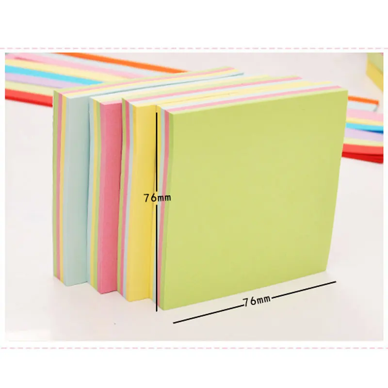 

5book/set (500pcs) NEON Remove Sticky Notes 76mm x 76mm 3" x 3"
