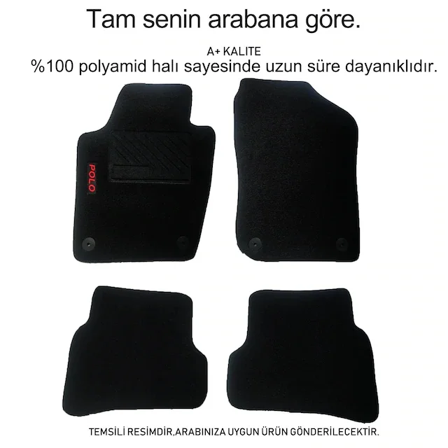 

Fiat 500L 2013 and After Heel Protected Carpet Mat Black 327541075