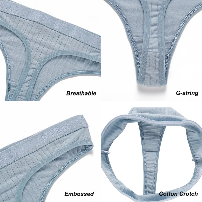 

3PCS/Set Cotton Panties Female Underpants Sexy G-string Women Panties Underwear Solid Color Intimates Lingerie Thong Pantys