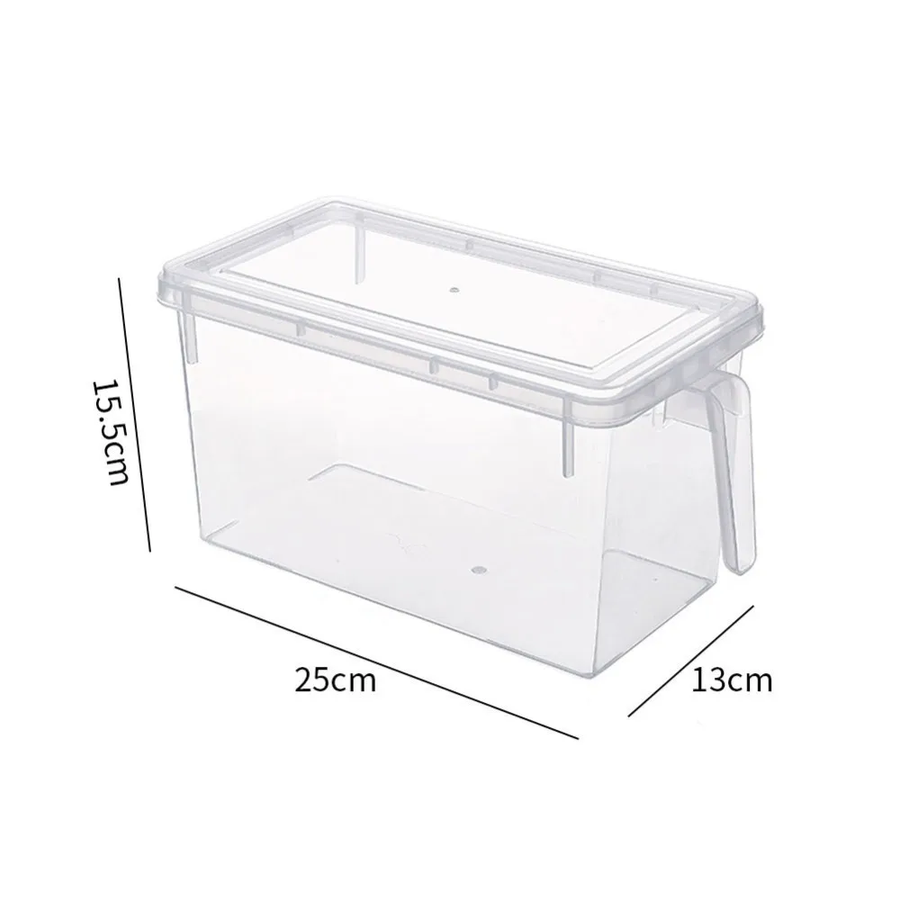 Kitchen Storage Containers with Handle Food Container Clear Box Refrigerator Organizer Keep Fruits Meat Fish Fresh | Дом и сад