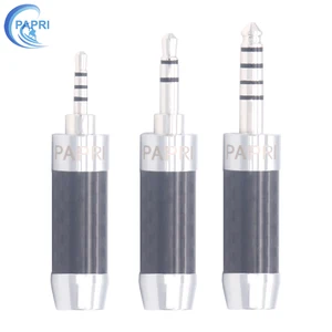 PAPRI DIY 3,5 мм штекер HiFi ремонт кабеля для наушников разъем аудио Чистая латунь родий Позолоченные разъемы для наушников гарнитуры