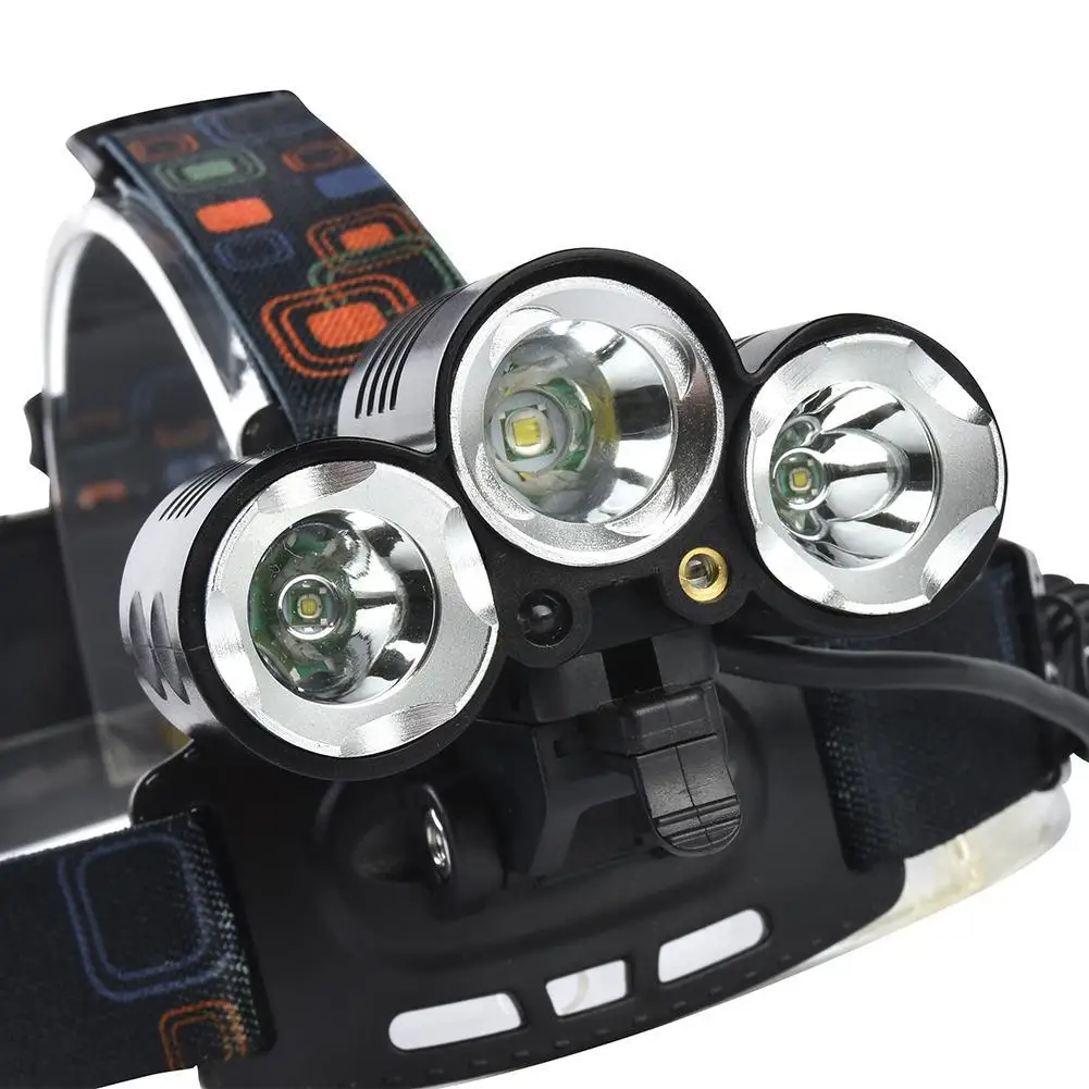 Светодиодный налобный фонарь с 4 светильник режимов Перезаряжаемые 18650 батареи