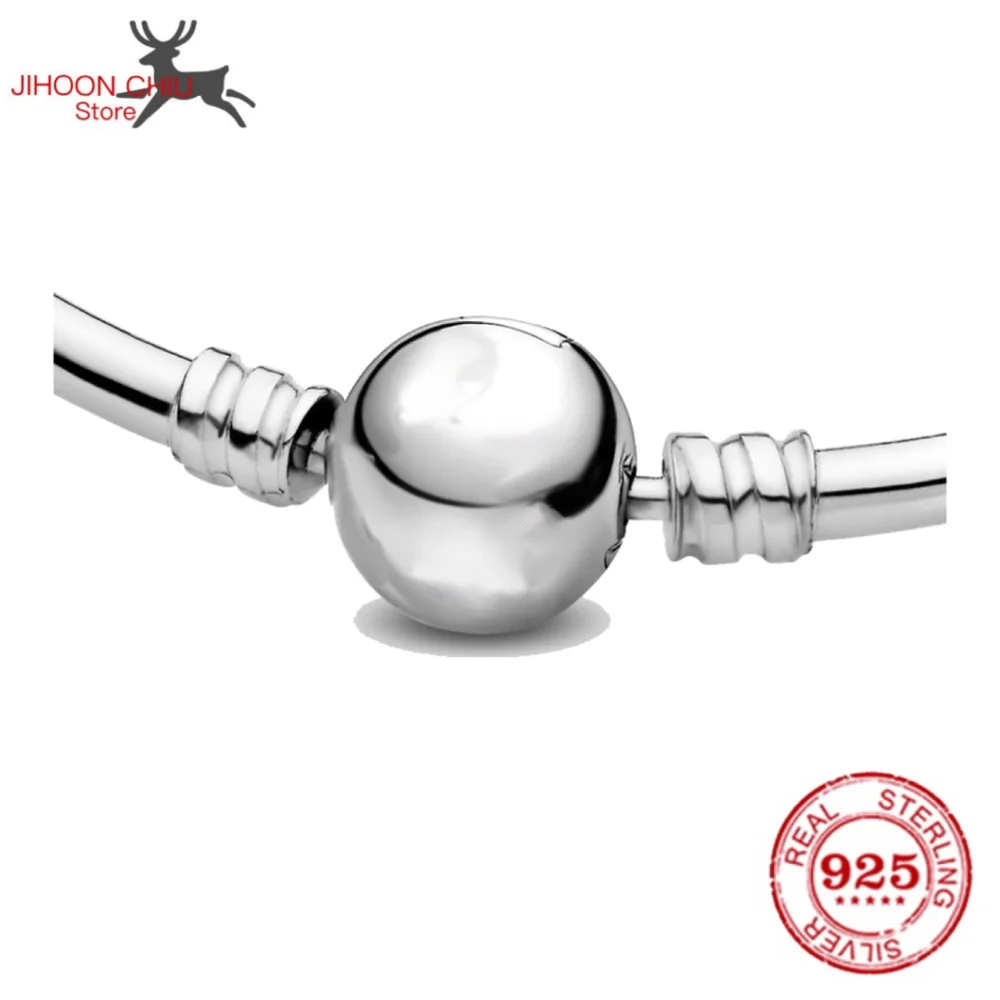 

Hot Sale 100% 925 sterling silver bracelet for women Fit authentic original Pan Charm chain Snake bracelet classic DIY jewelry