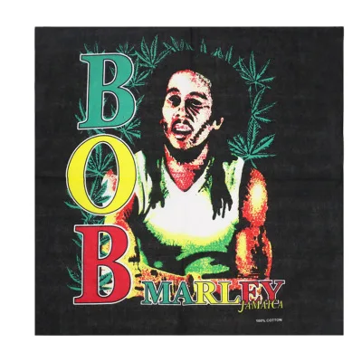 Белый FOXMOTHER Hip Hop Punk Cotton Reggae Jamaica Green Weed Leaf Bandana Headwear For Mens - Цвет: Белый