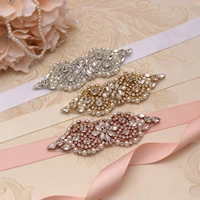 missrdress handmade bridal belt silver crystal bridal sash rhinestones pearls wedding belt and sash for wedding dresses jk932