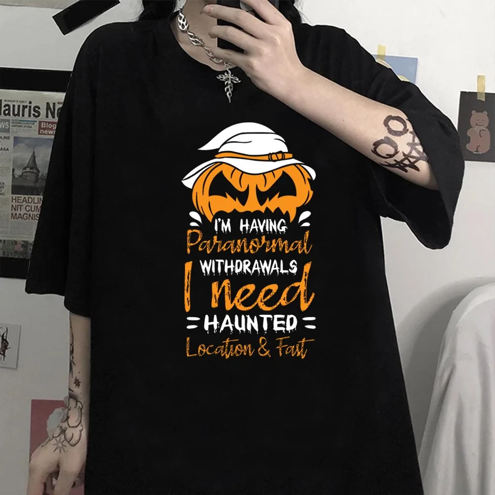 

Футболка унисекс с круглым вырезом и принтом тыквы