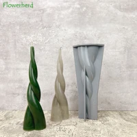 3d creative conical twisted rattan candle mold scented candle making molds handmade resin epoxy kit and molds home decoration