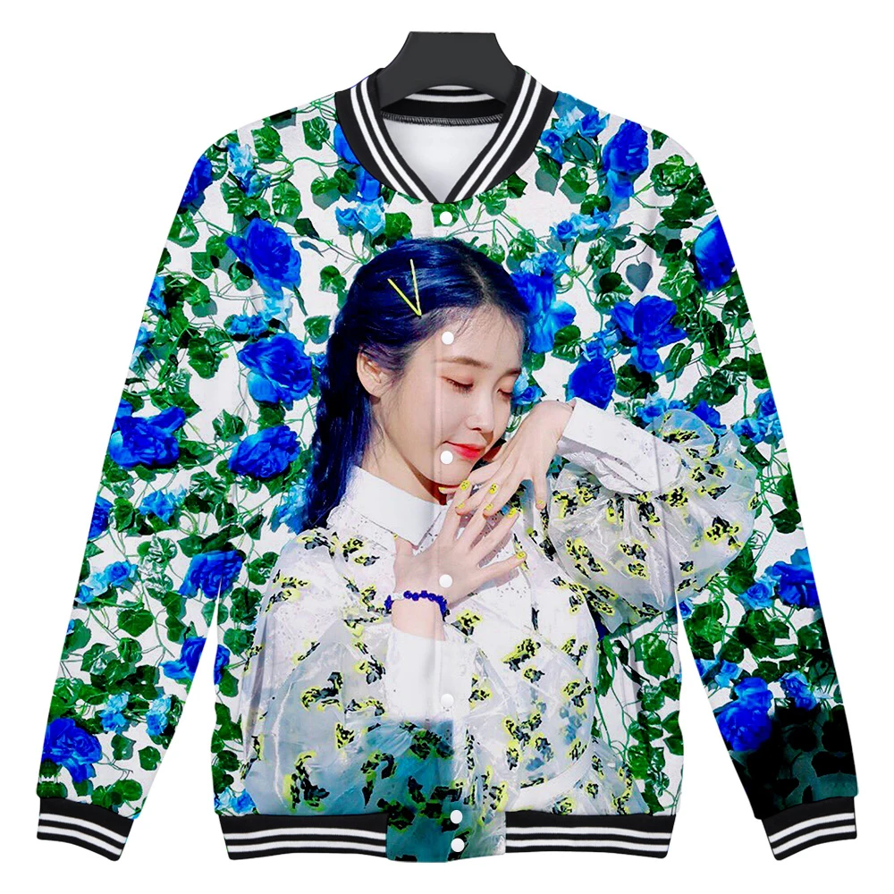 

Kpop Star IU Sweatshirt 3D Tracksuit Harajuku Baseball Jacket Unisex Long Sleeve Streetwear Lee Ji Eun Clothing xxs-4xl