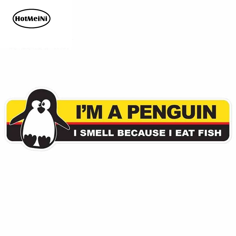 HotMeiNi 13 см x 9 6 для Im a Pinguin I Eat Fish аниме забавные наклейки на лобовое стекло бампер