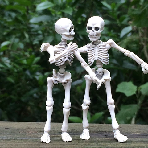 Подвижный г-н Кости Скелет человека модель черепа всего тела мини-фигурка игрушка для Хэллоуина