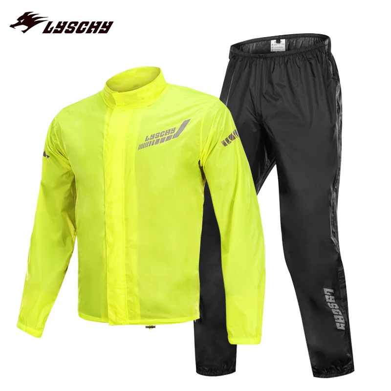 Lyschy Waterproof Motorcycle Rain Suit Unisex Fishing Raincoat Set Reflective Riding Raincoat For Bicycle LY-R02