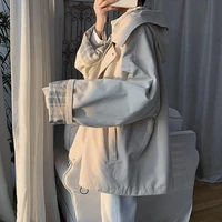 jacket female spring and autumn retro port style salt fried street loose korean version 2021 new apricot jacket top