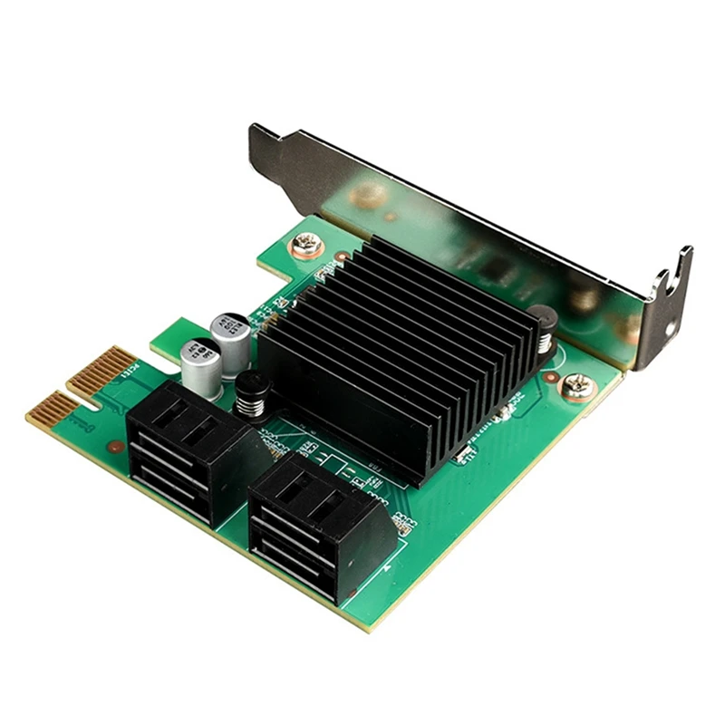 

PCIE to SATA3.0 Expansion Card PCI-E to 4 Port SATA3.0 6Gbps Adapter Card SATA Riser Card