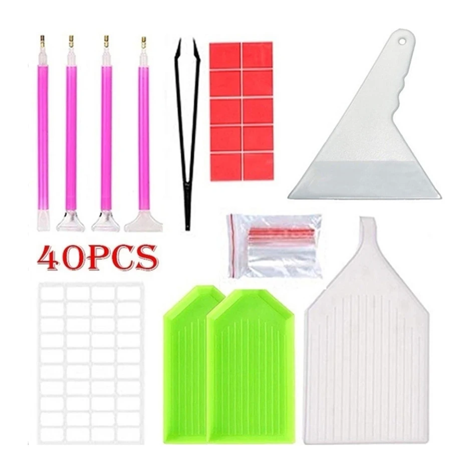 

40Pcs/pack Diamond Painting Tools Point Pen Sheath of a Pen Protect Fingers Eisier for Diamond Painting Emboridery Accessories
