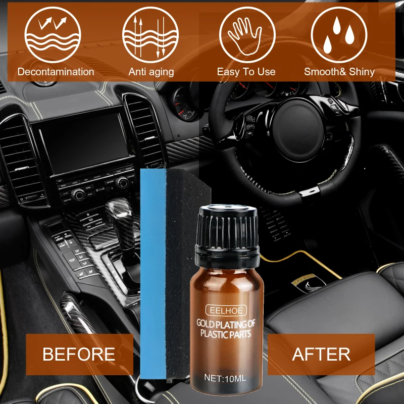 

10ml Coating Paste Maintenance Car Polish For Plastic Refurbish Agent Cleaner Car Interior Plastic Restore Agent Car Detailing