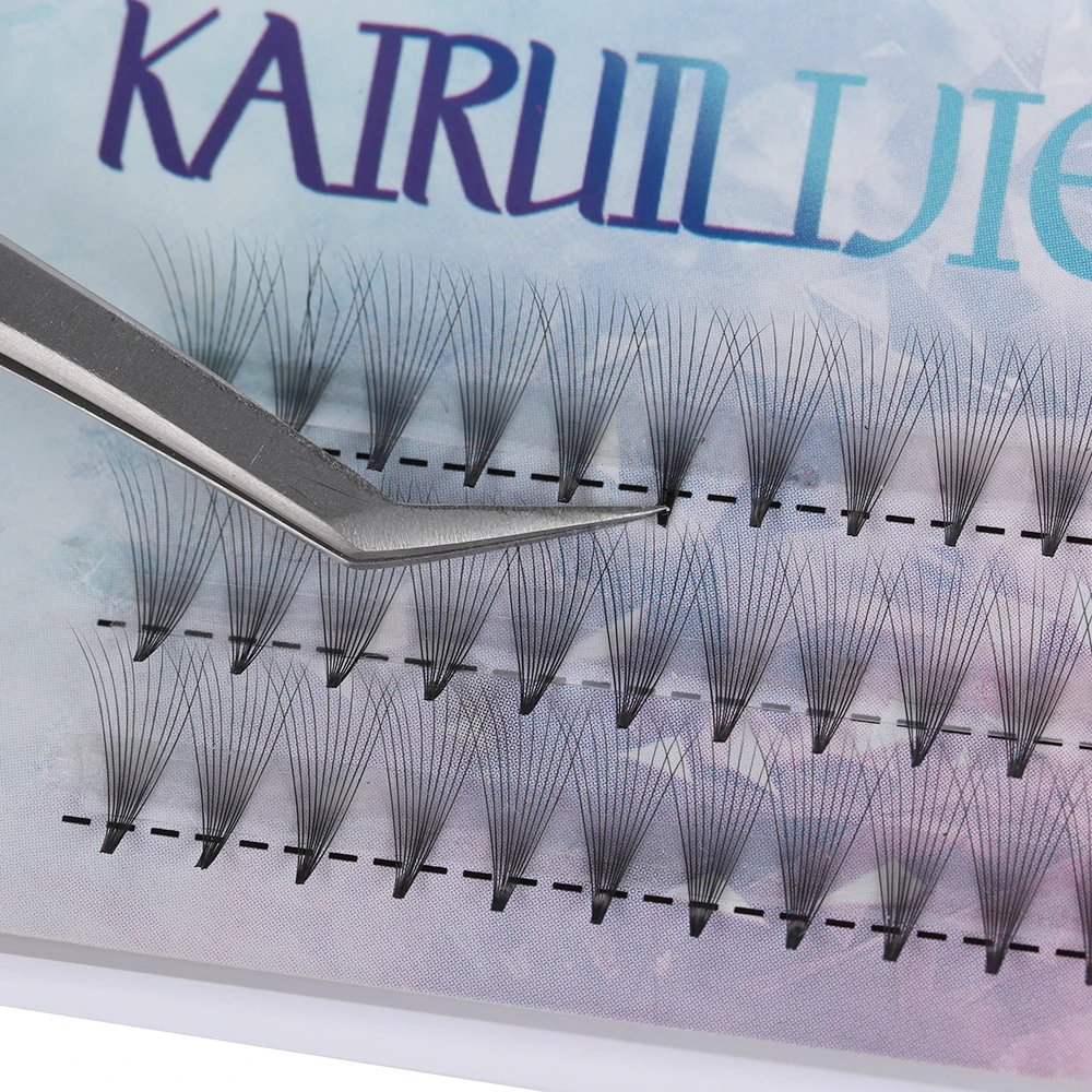 60 кластерных объемных вееров Индивидуальные Накладные ресницы без узелков