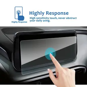 tempered glass film for santa fe tm 2021 10 25 inch car navigation touch center screen protector auto interior accessories free global shipping