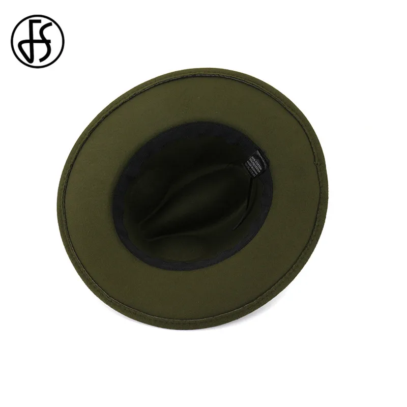 FS Для мужчин женщин белая фетровая шляпка шерстяная шляпа с широкими полями
