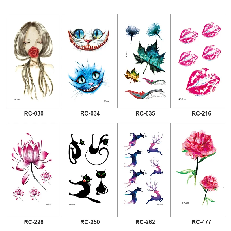 

Waterproof Temporary Sticker Sexy Women Fashion Colorful Flowers Tattoo Body Finger Arm Fake Tattoos Body Art Water Transfer