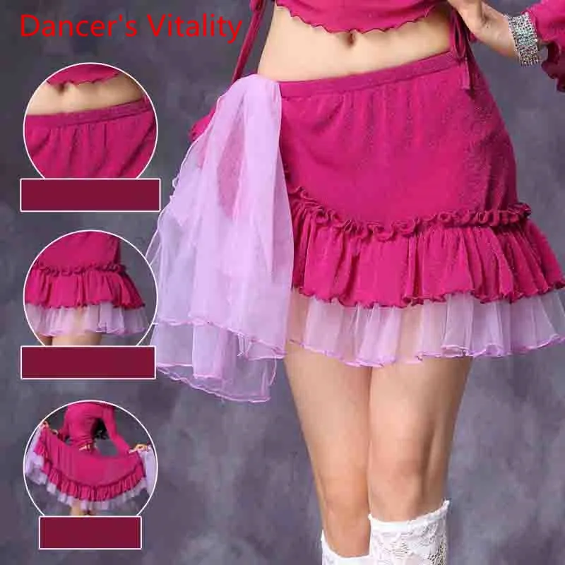 Новое Прибытие Танцевальная Одежда Девушки Серебряная Сетка Хип Шарф Женщины