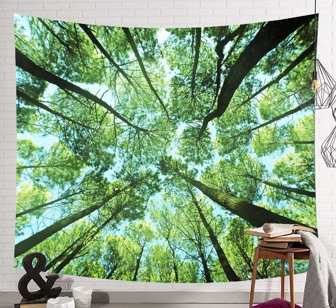 Модный декор для комнаты гобелен с изображением ночного огня жука разноцветные