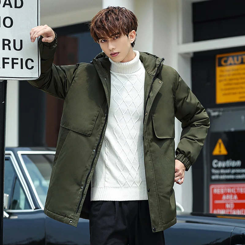 Couple's down jacket man and women  thickening Winter new Canadian trend white duck down men's parker cargo couple