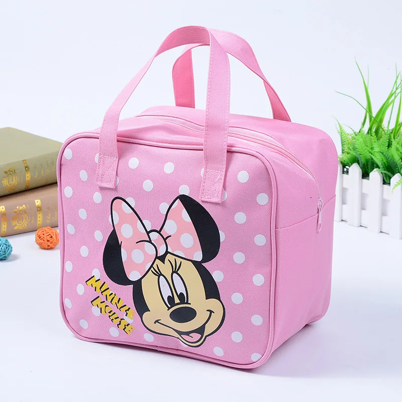 Disney мультфильм Минни ланч бокс сумка Повседневная ткань оксфорд хозяйственная сумка студенческий портативный Учебник Сумка книга мешок ланч замороженный