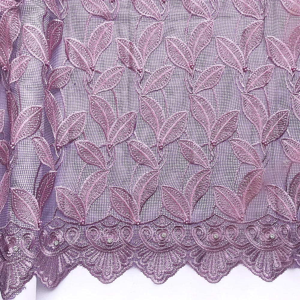 Новое поступление 2020 Кружевная Ткань 5 ярдов африканская кружевная ткань камни