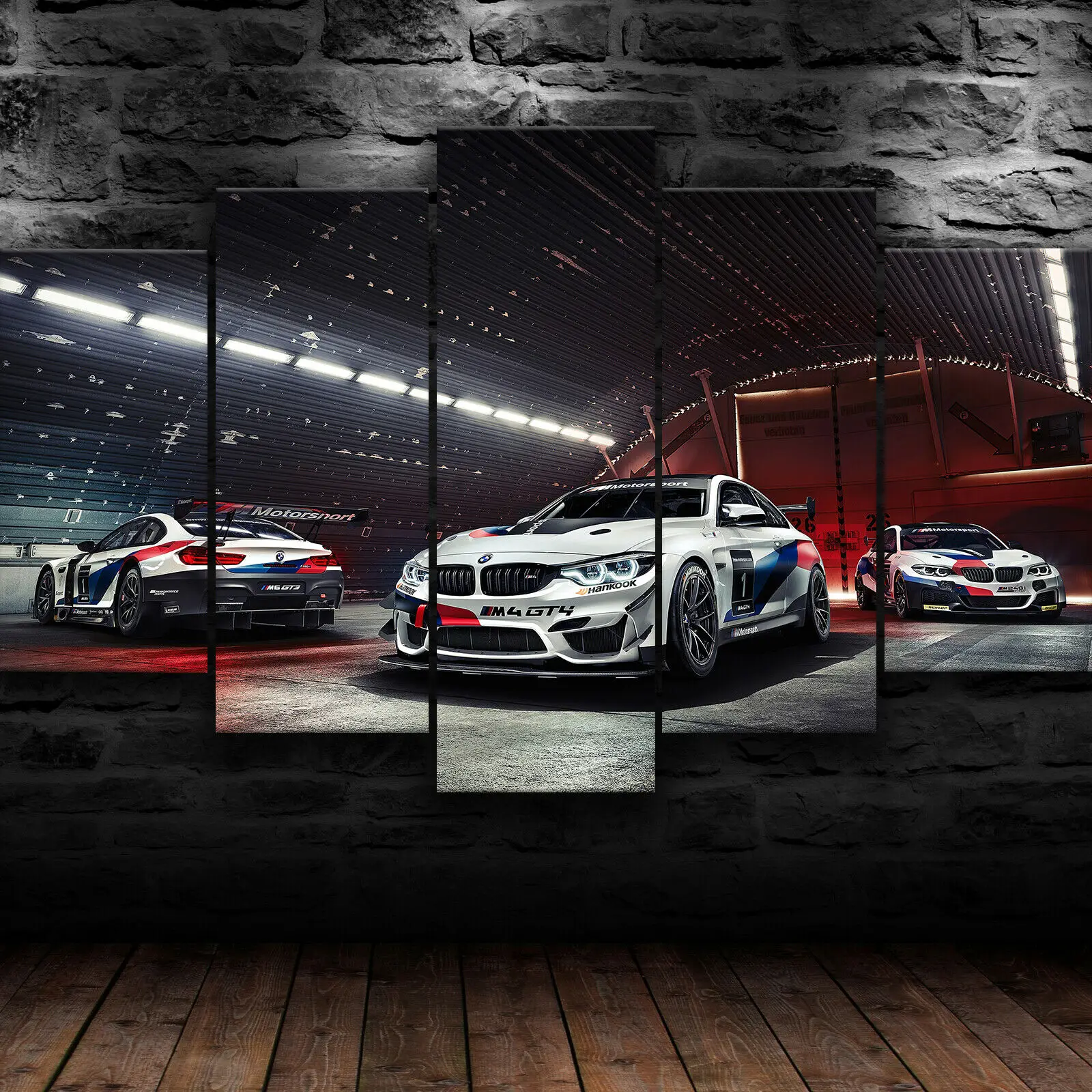 

No Framed Canvas 5Pcs M4 GT Racing Car Wall Art Posters Prints Pictures Paintings Home Decor Decorations