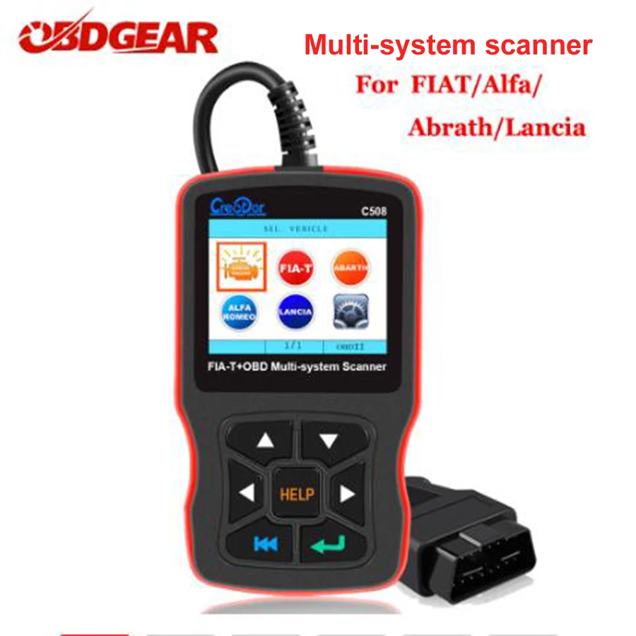 Creator C508 OBD2 сканер подушки безопасности/ABS автомобильный диагностический сканер OBD 2 авто мульти-системный сканер инструмент для FIAT/Alfa/abrato/Lancia
