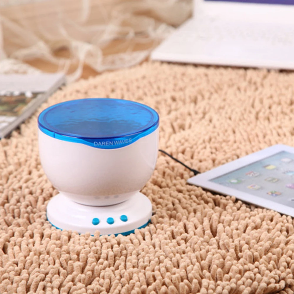 Проекционная лампа со звуком океана комнатный подводный светильник для серфинга