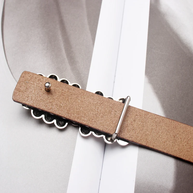 

Novel Metal Buckle Women Belts Luxury Brand High Quality PU Leather Jeans Trousers Casual Black Waist Strap Female Waistband