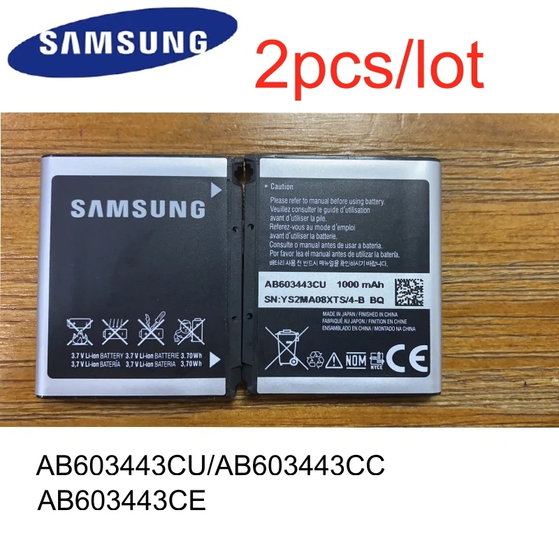 Оригинальный аккумулятор AB603443CU AB603443CC AB603443CE для SAMSUNG S5230C F488E G808E L870 W159 S7520U GT S5233 G800