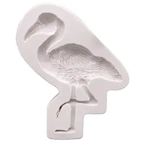 Большой размер тропические птицы фламинго силиконовые формы кекс сделай сам Конфеты Шоколад инструменты для украшения тортов из мастики k865