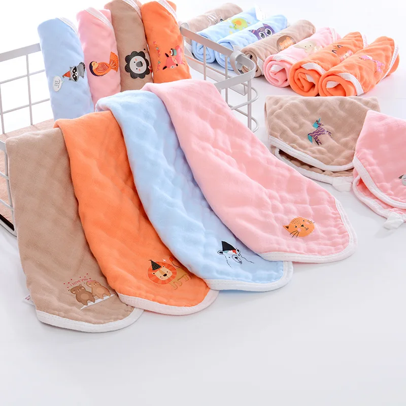 Детское полотенце для лица хлопковое газовое мягкое детское платок кормления