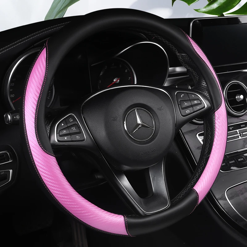 Черная искусственная кожа PU чехол рулевого колеса автомобиля для Mercedes-Benz C200 C250 C300