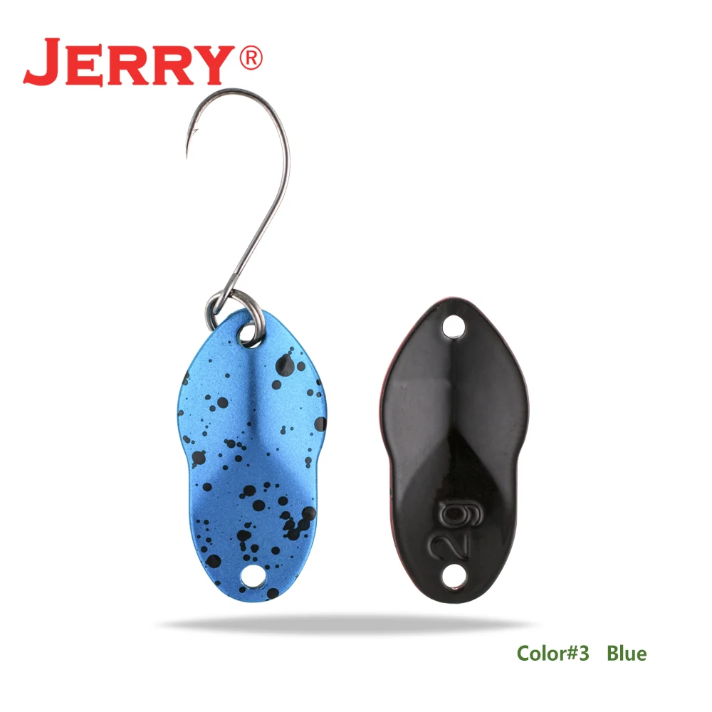 blue Jerry 2 г 3 г микро рыболовные приманки сверхлегкие латунные металлические жесткие приманки один крючок пресноводная зона форель Щука окунь ложка безделушка pesca - Цвет: blue
