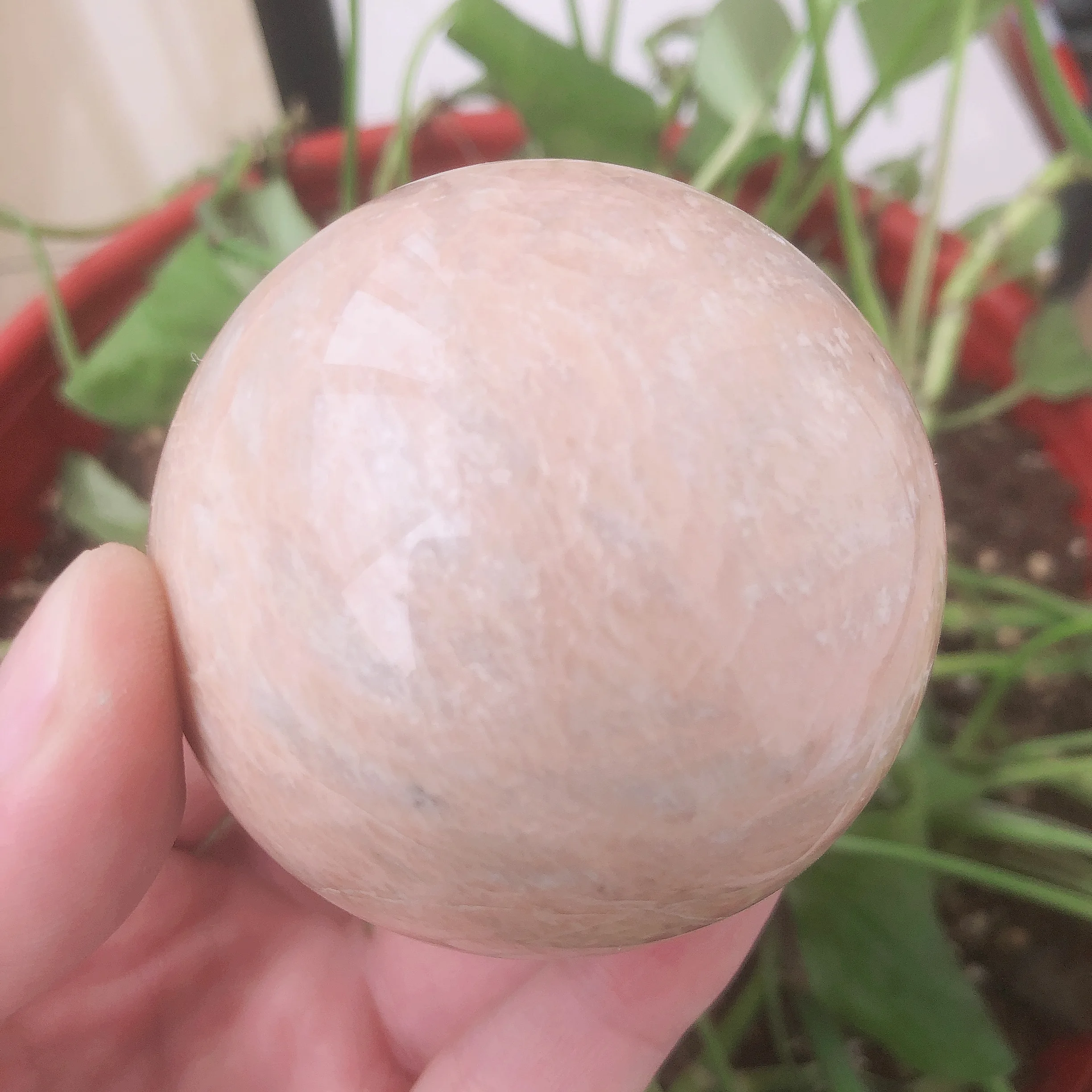 

Natural Crystals Quartz Pink Moonstone Sphere Ball Energy Reiki Stones Room Home Office Aquarium Decoration Accessories Gemstone