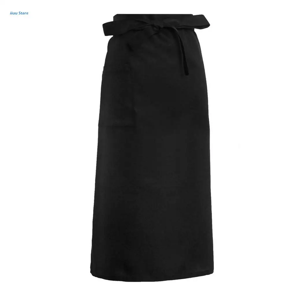 

Kitchen Aprons Half-length Long Waist Apron Catering Chefs Waiters Uniform New L5YE