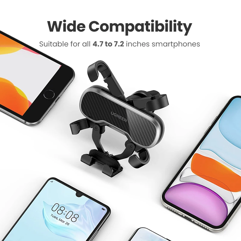 ugreen phone holder for phone in car air vent clip mount mobile phone holder gps stand for iphone 13 12 xiaomi car phone holder free global shipping